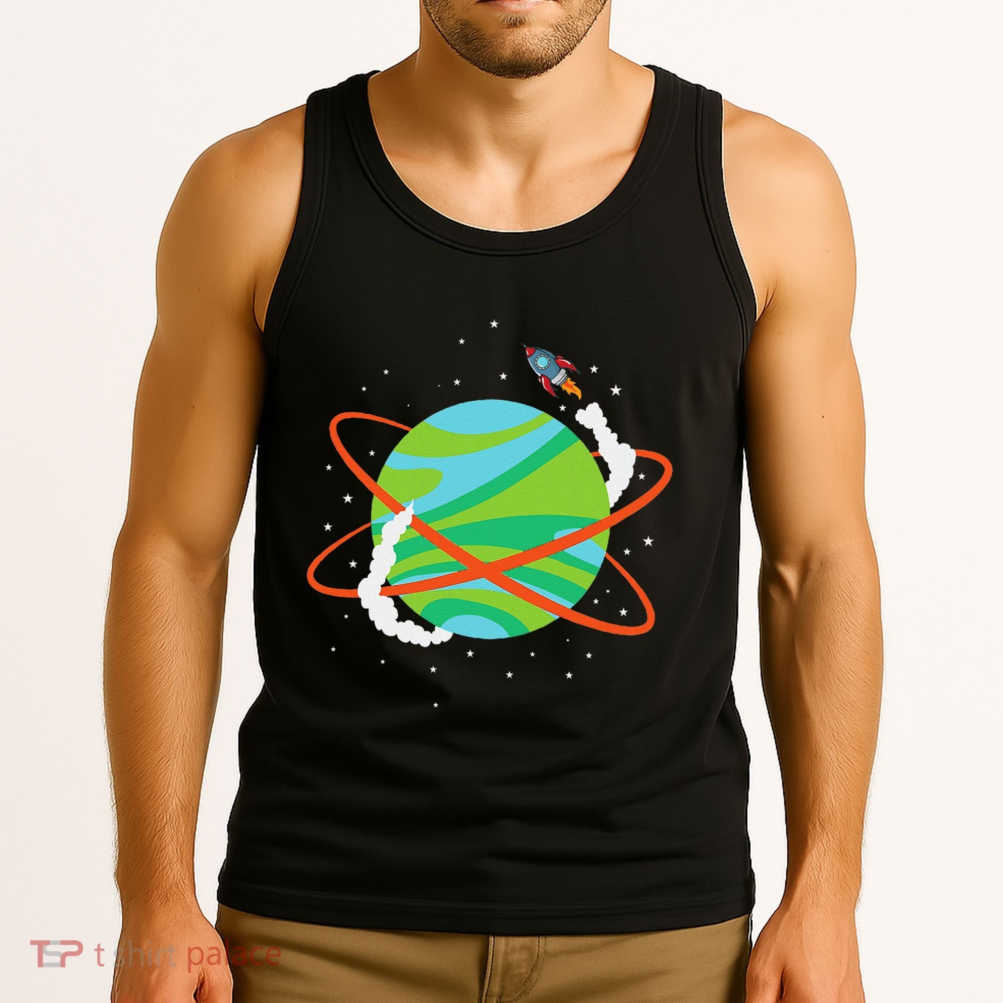 Spacecraft Approaching A Distant Exoplanet Tank Top