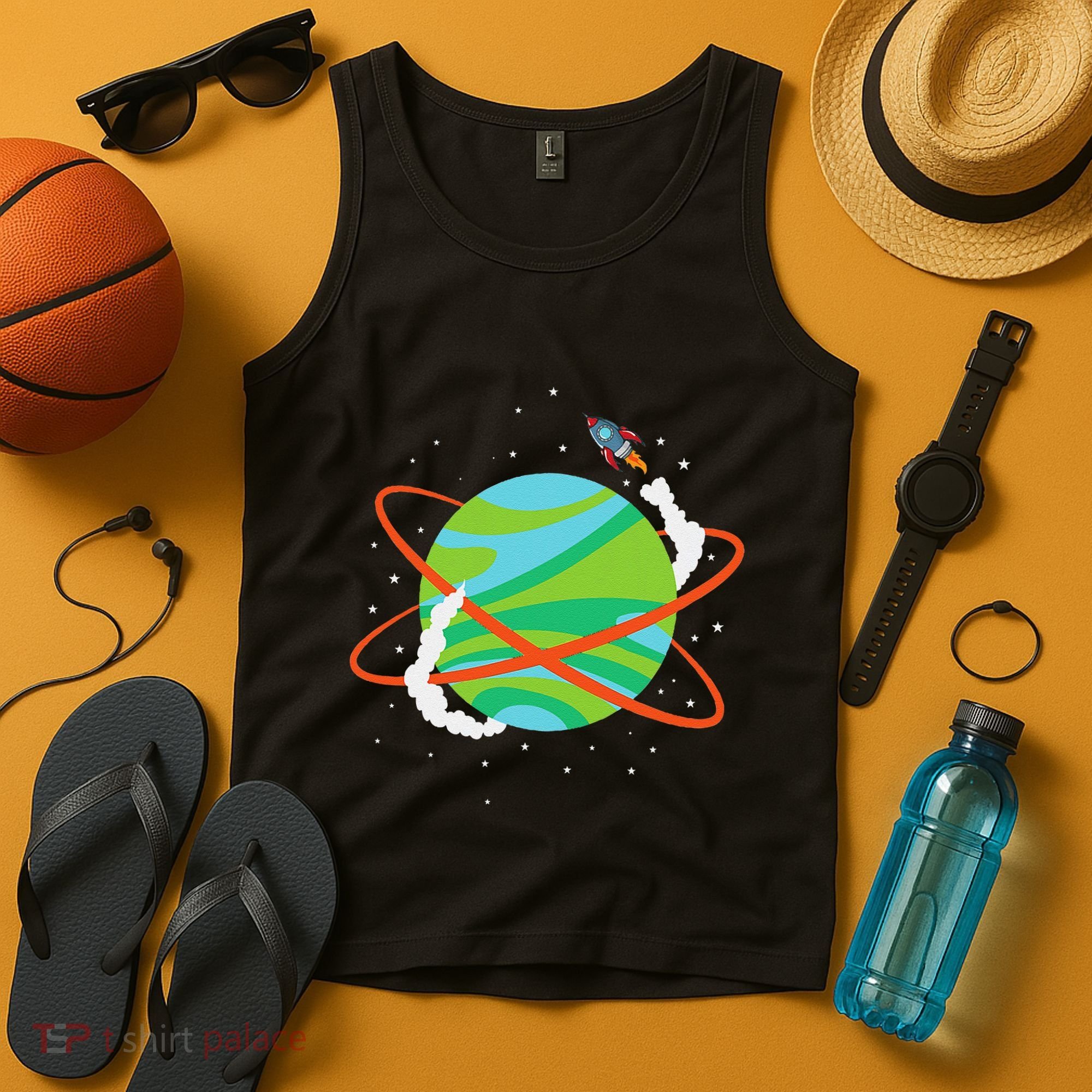 Spacecraft Approaching A Distant Exoplanet Tank Top