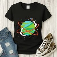 Spacecraft Approaching A Distant Exoplanet Women's T-Shirt thumb 3