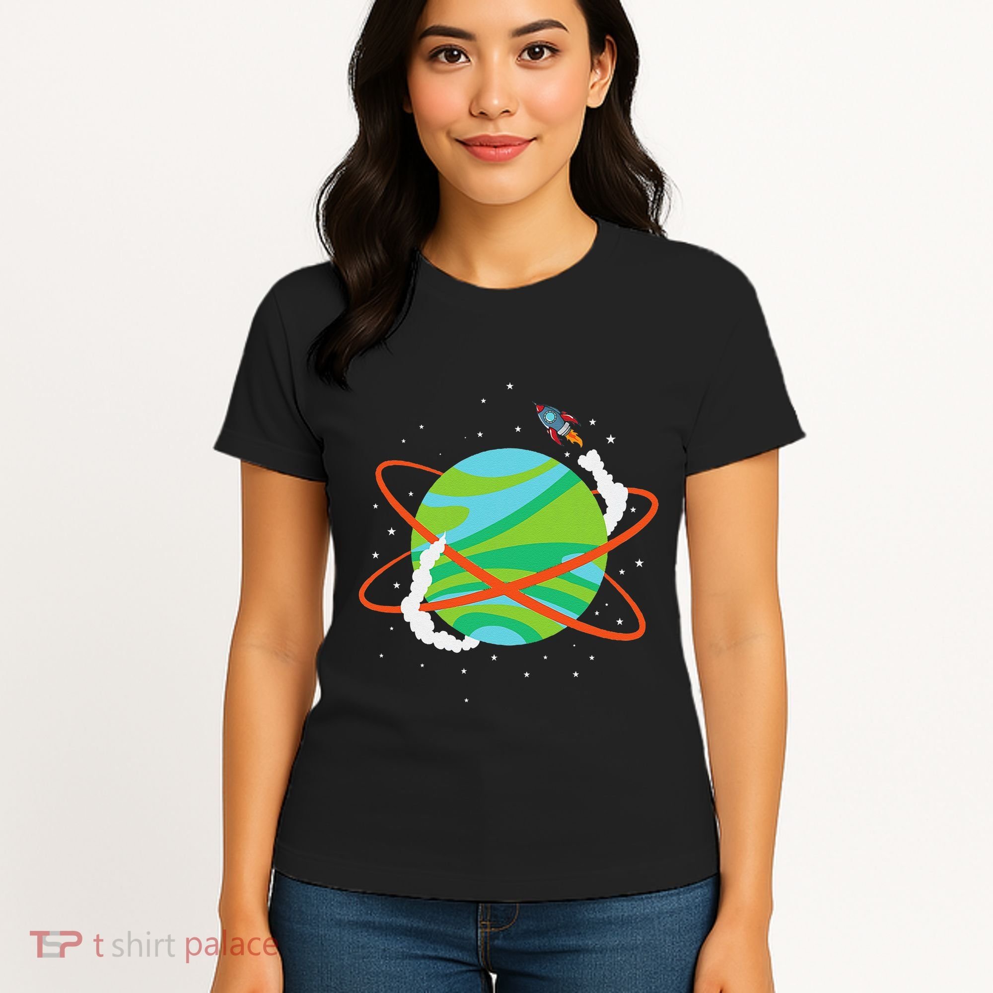 Spacecraft Approaching A Distant Exoplanet Women's T-Shirt