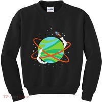 Spacecraft Approaching A Distant Exoplanet Kids Sweatshirt thumb 0