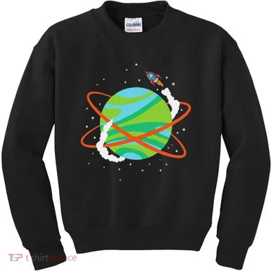 Spacecraft Approaching A Distant Exoplanet Kids Sweatshirt
