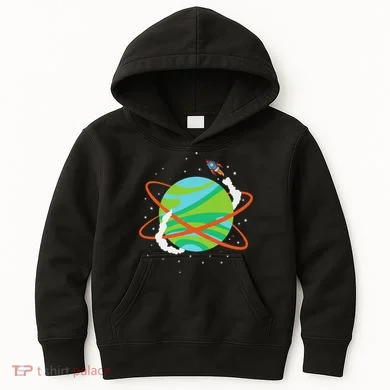 Spacecraft Approaching A Distant Exoplanet Kids Hoodie