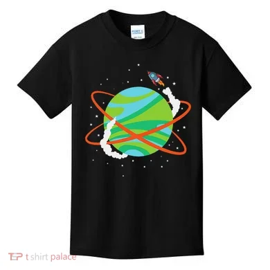 Spacecraft Approaching A Distant Exoplanet Kids T-Shirt