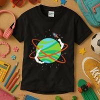 Spacecraft Approaching A Distant Exoplanet Kids T-Shirt thumb 3