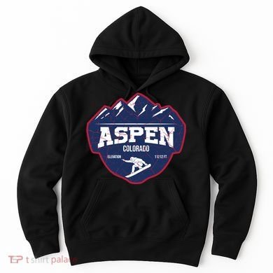 Ski At Aspen Colorado Grunge Style Hoodie