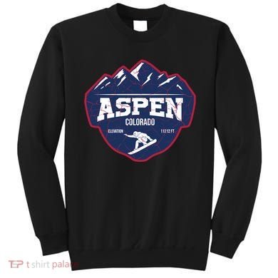 Ski At Aspen Colorado Grunge Style Sweatshirt