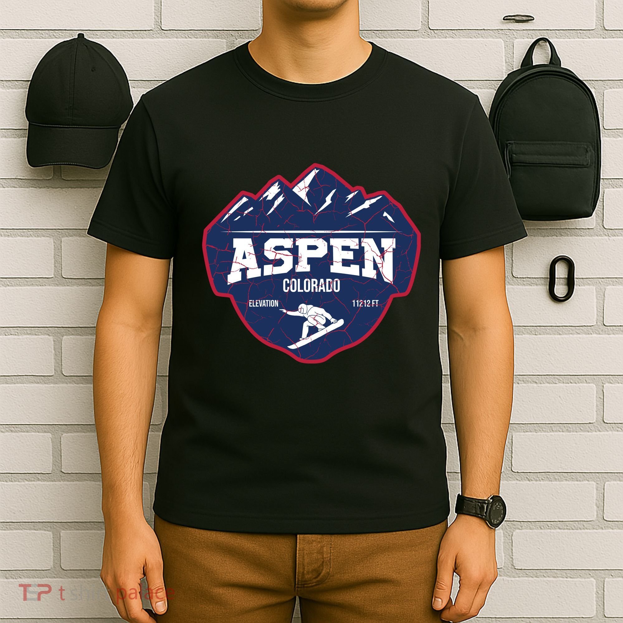Ski At Aspen Colorado Grunge Style T-Shirt