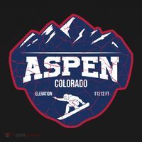 Ski At Aspen Colorado Grunge Style T-Shirt thumb 7