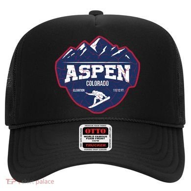 Ski At Aspen Colorado Grunge Style Hat