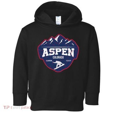 Ski At Aspen Colorado Grunge Style Toddler Hoodie