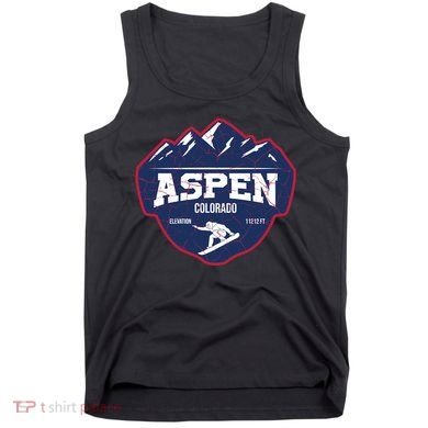 Ski At Aspen Colorado Grunge Style Tank Top