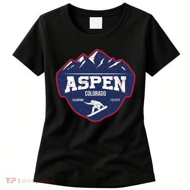 Ski At Aspen Colorado Grunge Style Women's T-Shirt