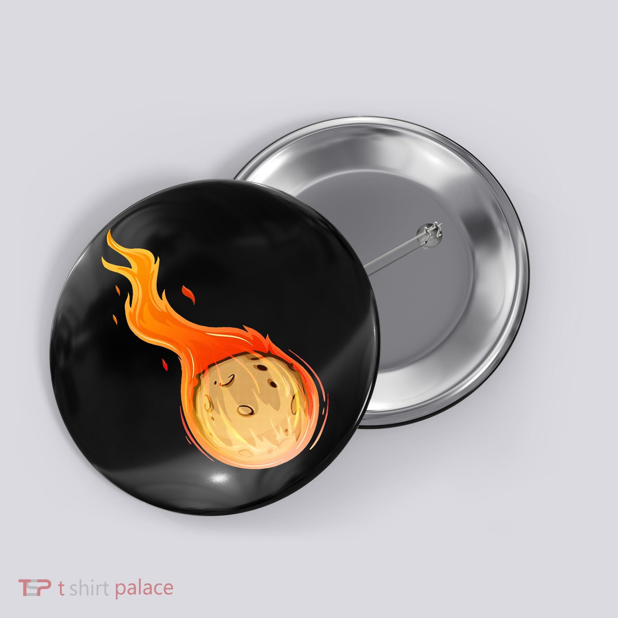 Stone Asteroid Belt Meteorite Flying Space Rock Astronomy Button