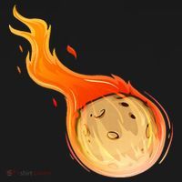 Stone Asteroid Belt Meteorite Flying Space Rock Astronomy Button thumb 1