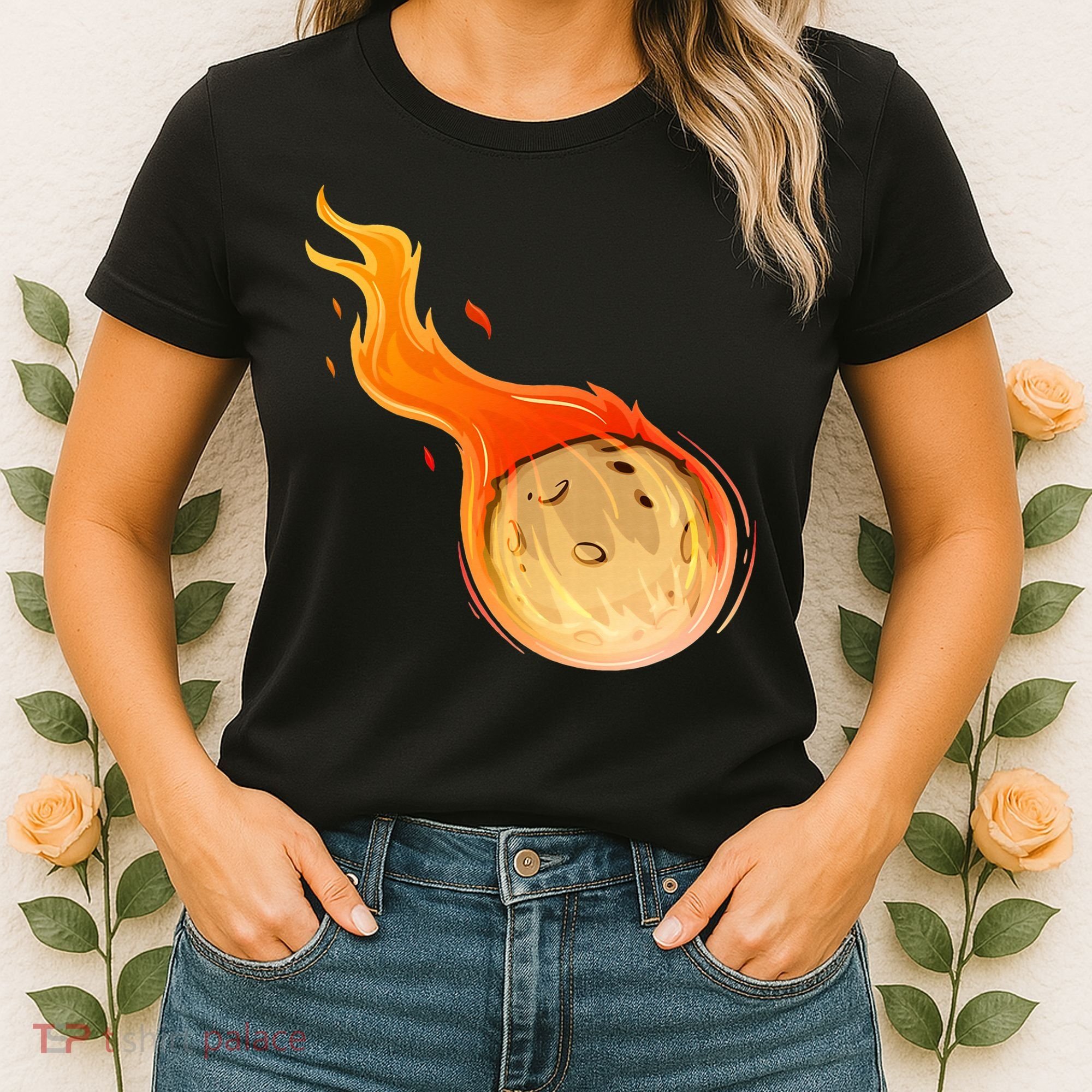 Stone Asteroid Belt Meteorite Flying Space Rock Astronomy Women's T-Shirt