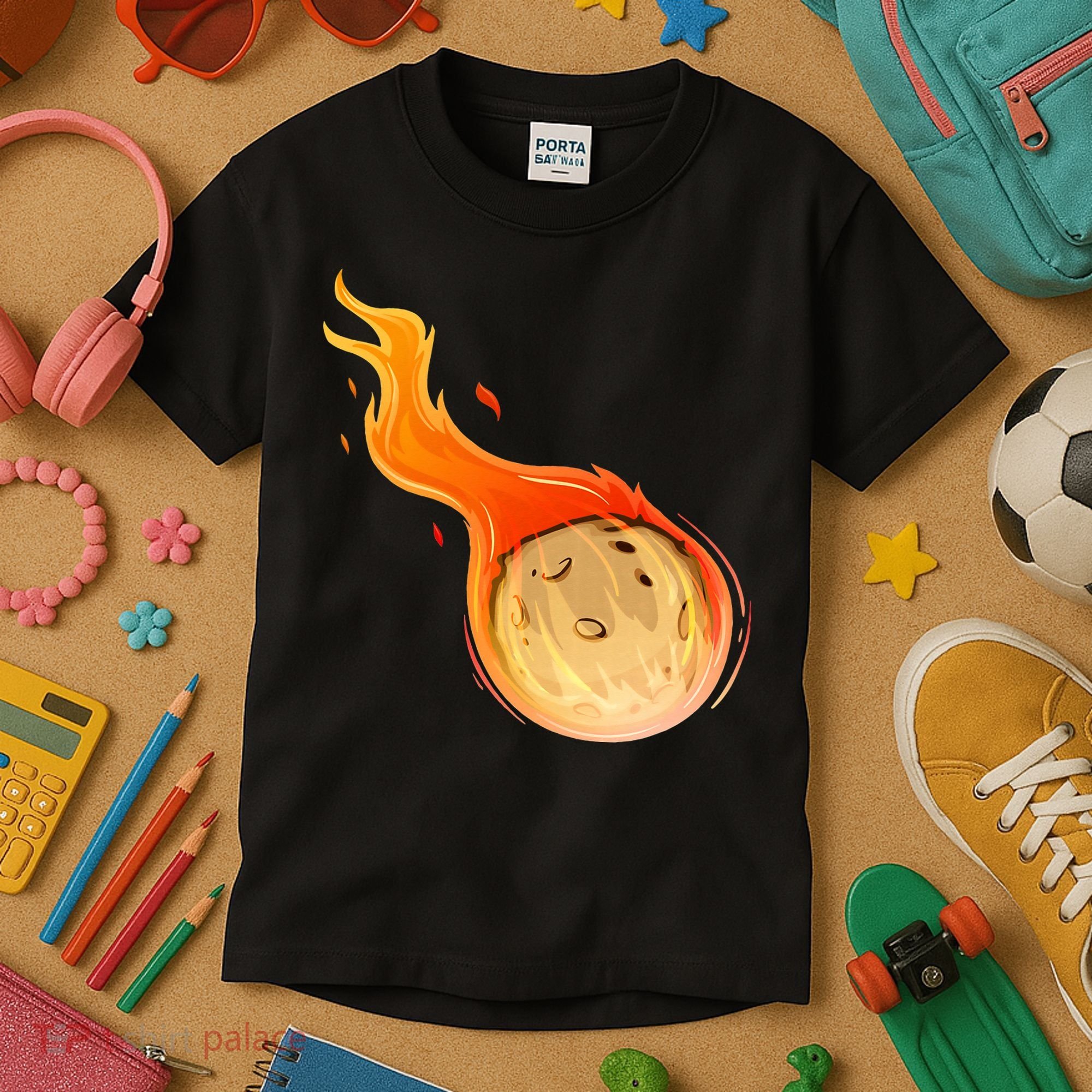 Stone Asteroid Belt Meteorite Flying Space Rock Astronomy Kids T-Shirt