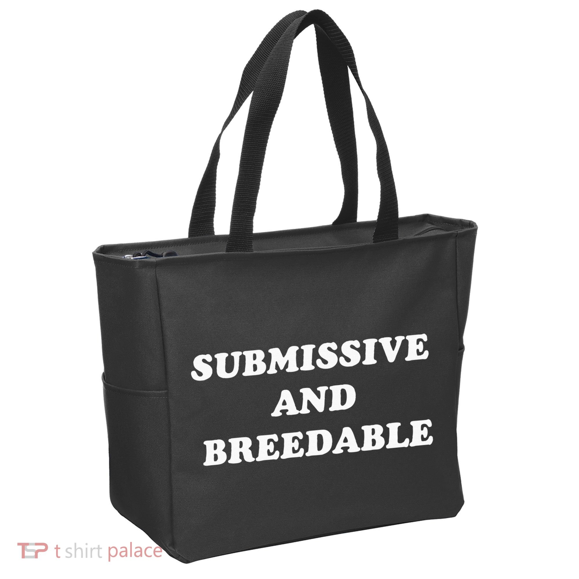 Submissive And Breedable Meme Tote Bag
