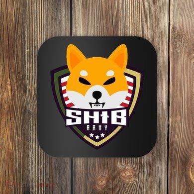 Shiba Army Badge Crest Coaster