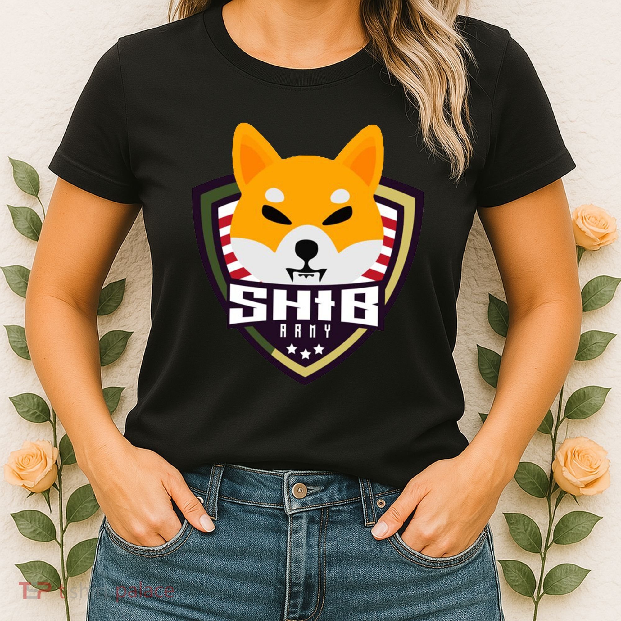 Shiba Army Badge Crest Women's T-Shirt