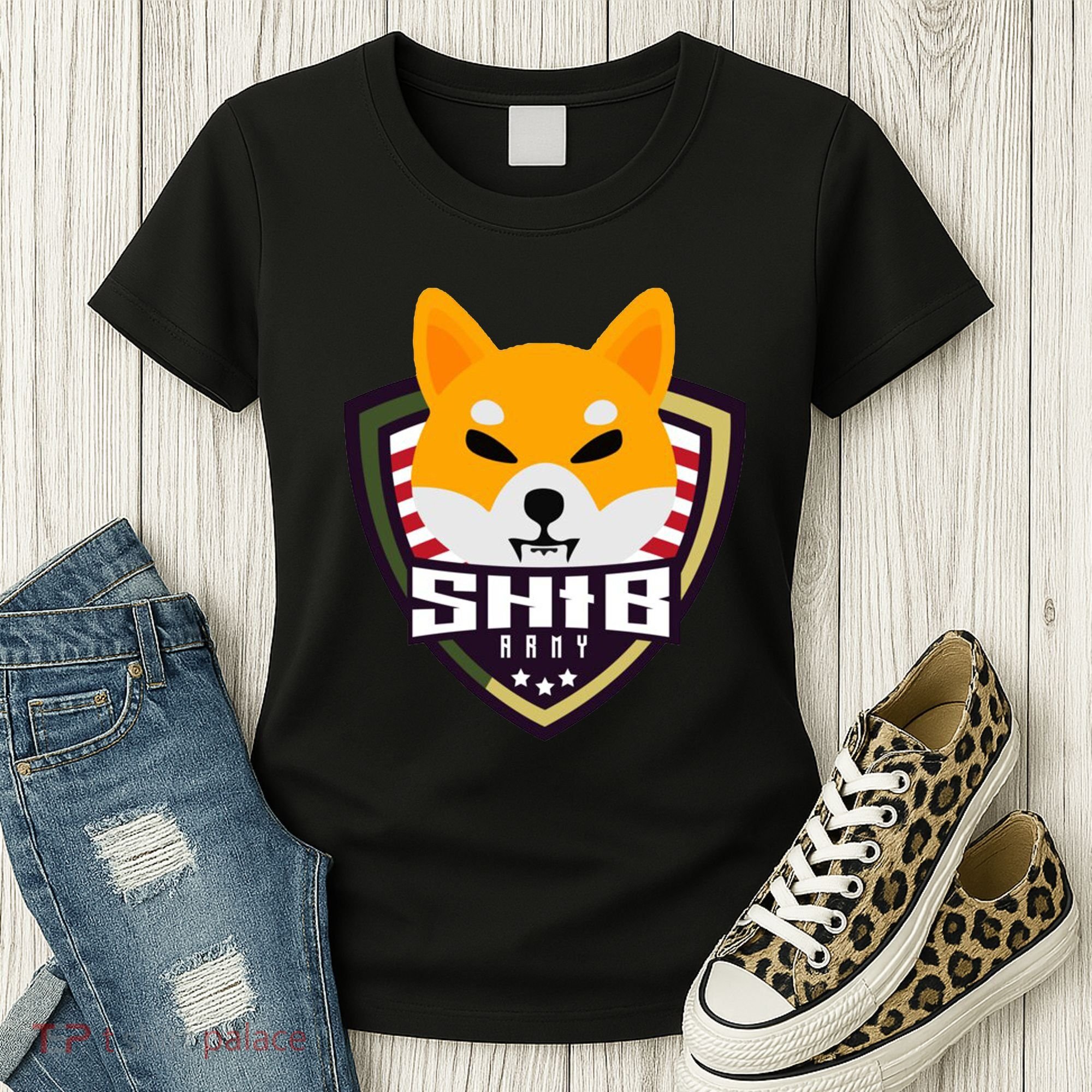 Shiba Army Badge Crest Women's T-Shirt
