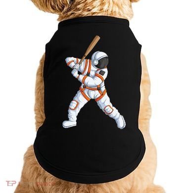 Space Astronaut Baseball Funny Baseball Player Doggie Tank