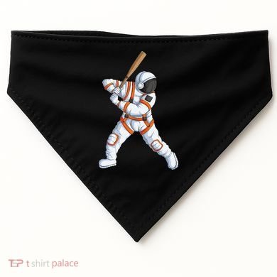Space Astronaut Baseball Funny Baseball Player USA-Made Doggie Bandana