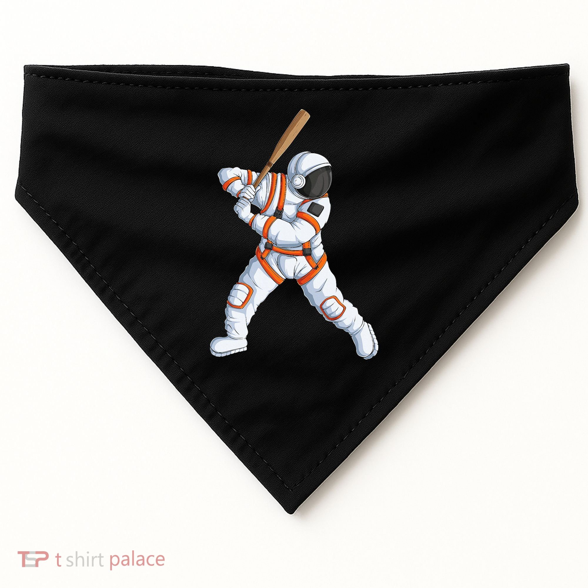 Space Astronaut Baseball Funny Baseball Player USA-Made Doggie Bandana