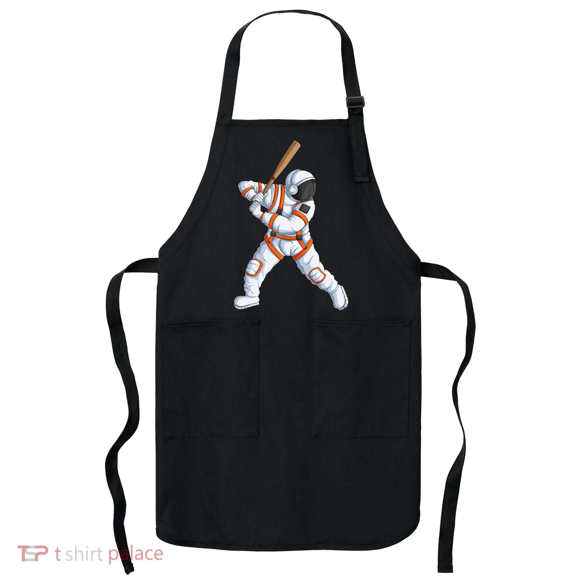 Space Astronaut Baseball Funny Baseball Player Apron