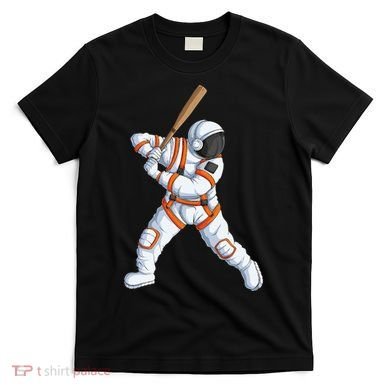 Space Astronaut Baseball Funny Baseball Player T-Shirt