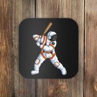 Space Astronaut Baseball Funny Baseball Player Coaster thumb 0
