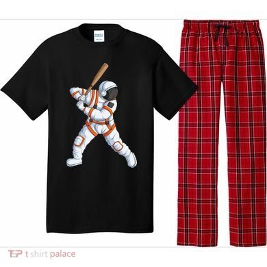 Space Astronaut Baseball Funny Baseball Player Pajama Set