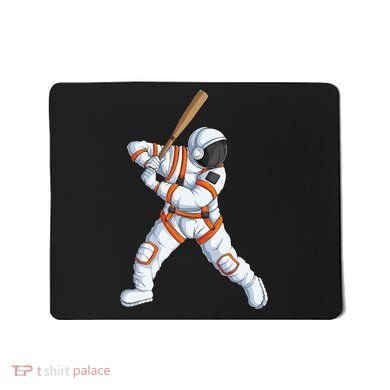Space Astronaut Baseball Funny Baseball Player Mousepad