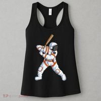 Space Astronaut Baseball Funny Baseball Player Women's Tank Top thumb 3