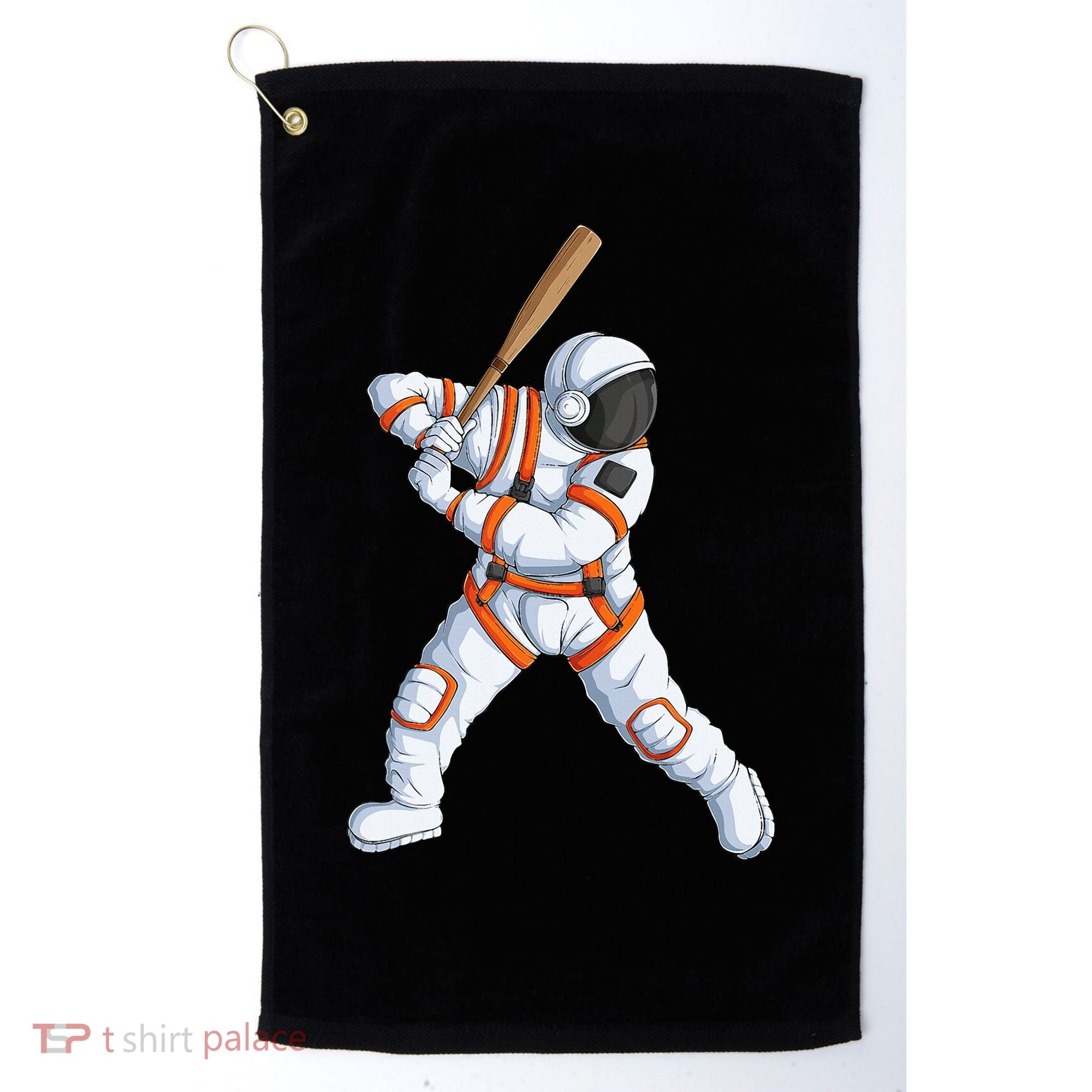 Space Astronaut Baseball Funny Baseball Player Golf Towel