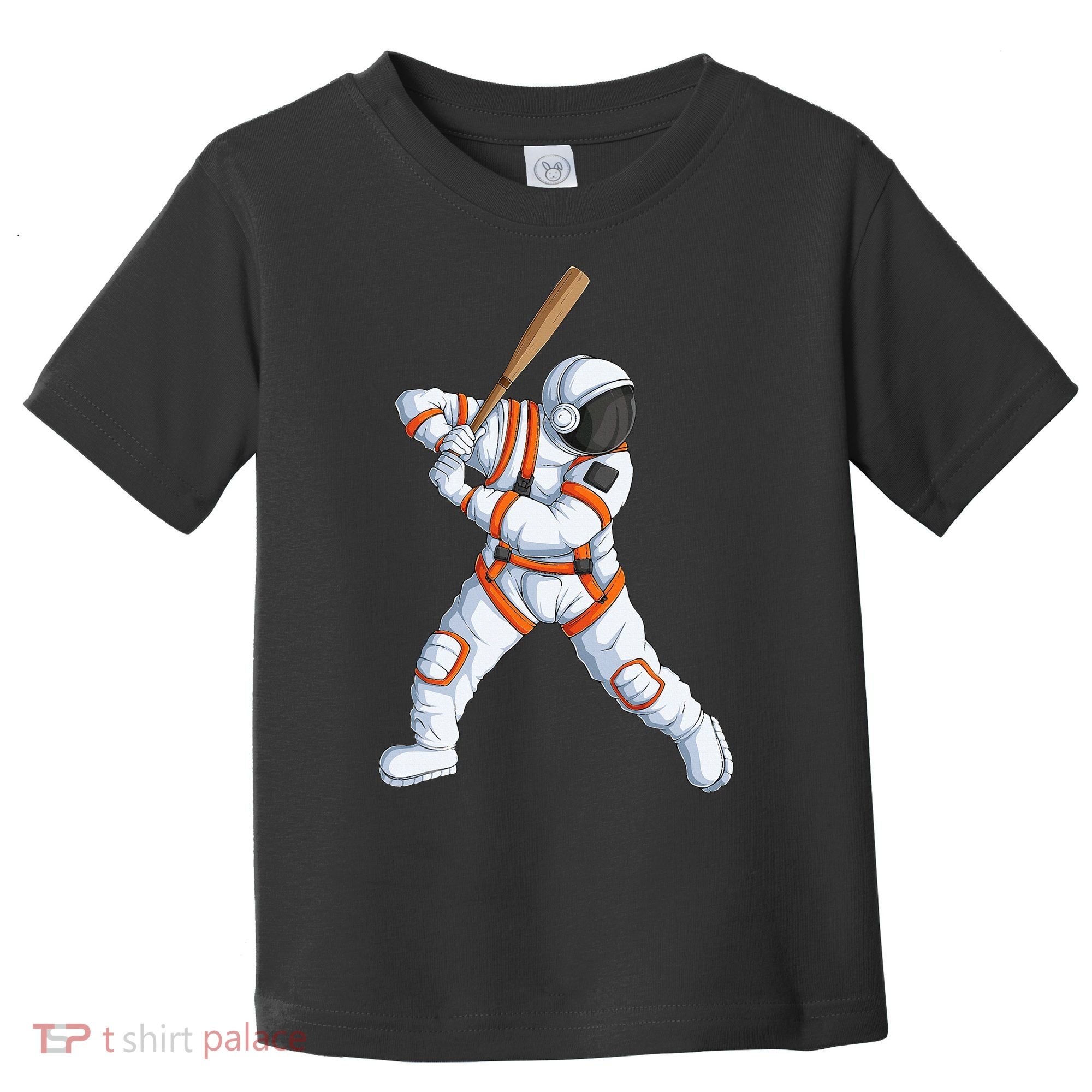 Space Astronaut Baseball Funny Baseball Player Toddler T-Shirt