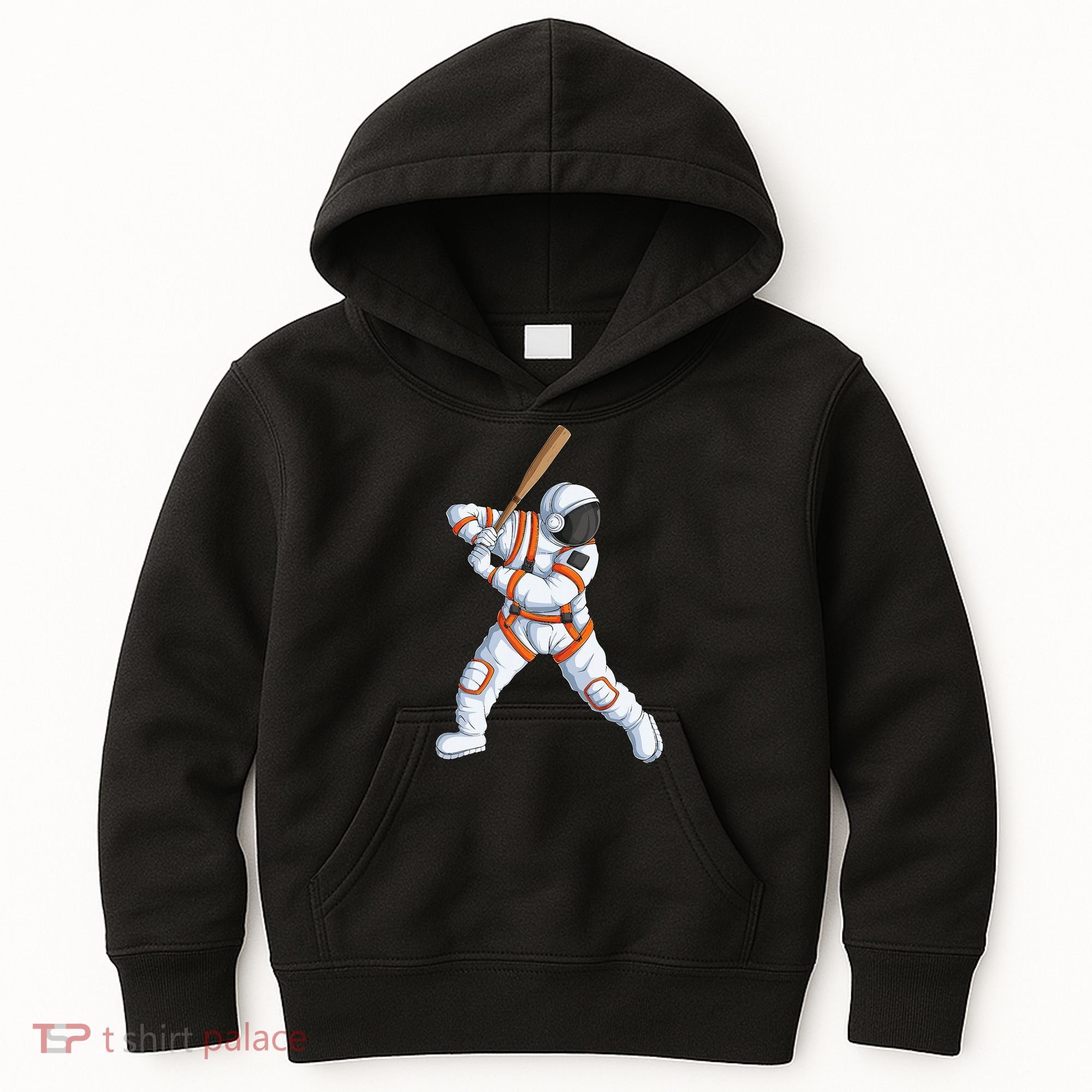 Space Astronaut Baseball Funny Baseball Player Kids Hoodie