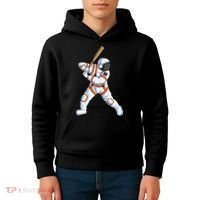 Space Astronaut Baseball Funny Baseball Player Kids Hoodie thumb 4