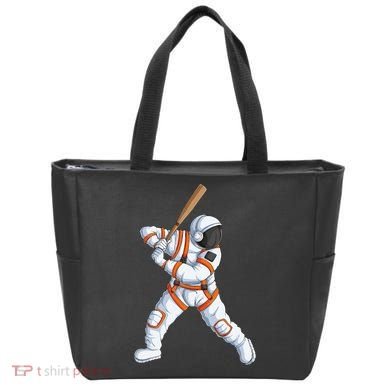 Space Astronaut Baseball Funny Baseball Player Tote Bag