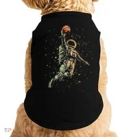 Space Astronaut Basketball Player Funny Doggie Tank thumb 0