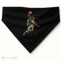 Space Astronaut Basketball Player Funny USA-Made Doggie Bandana thumb 0