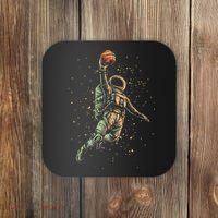 Space Astronaut Basketball Player Funny Coaster thumb 0
