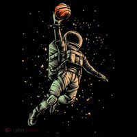 Space Astronaut Basketball Player Funny Women's Hoodie thumb 2