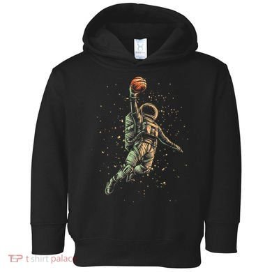 Space Astronaut Basketball Player Funny Toddler Hoodie