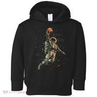 Space Astronaut Basketball Player Funny Toddler Hoodie thumb 0