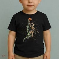 Space Astronaut Basketball Player Funny Toddler T-Shirt thumb 2