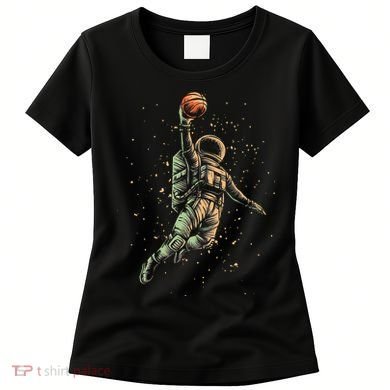 Space Astronaut Basketball Player Funny Women's T-Shirt