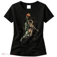 Space Astronaut Basketball Player Funny Women's T-Shirt thumb 0