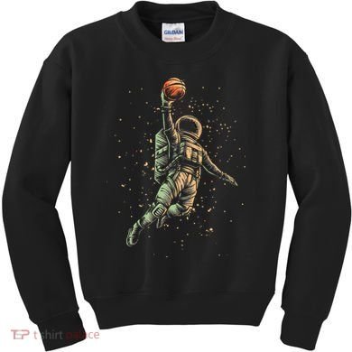 Space Astronaut Basketball Player Funny Kids Sweatshirt