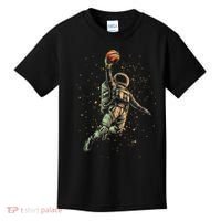 Space Astronaut Basketball Player Funny Kids T-Shirt thumb 0